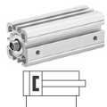 Компактный цилиндр ISO 21287, Cерия CCI